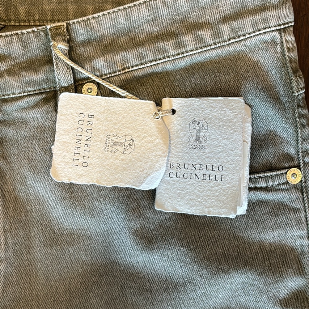 NWT Brunello Cucinelli Dyed Denim Pants